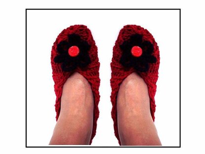 676 CROCHET SLIPPERS, rib stitch, baby to adult