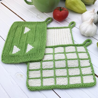 Set of 3 Knitted Dishcloths