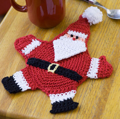 Mr. Claus Potholder in Red Heart Creme de la Creme - WC1906 - Downloadable PDF