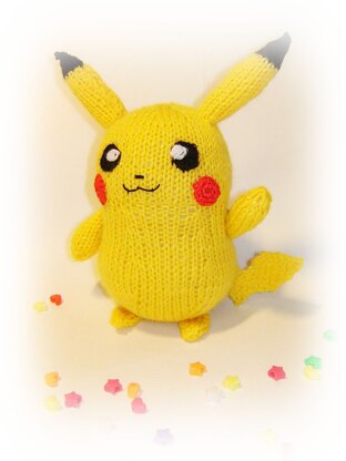 Pokemon Pikachu,  Knitting a tail