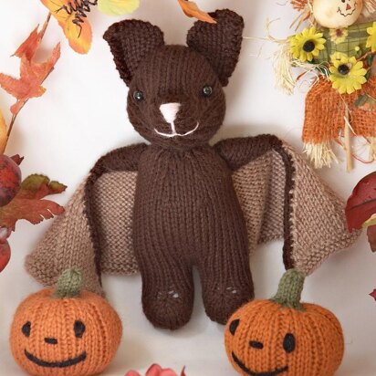Bat and Jack O' Lantern - knitting pattern