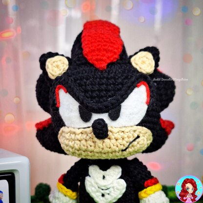 Shadow the Hedgehog Amigurumi Crochet Pattern – PDF Digital Download (English)
