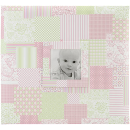 MBI Baby Post Bound Album W/Window 12"X12" - Pink