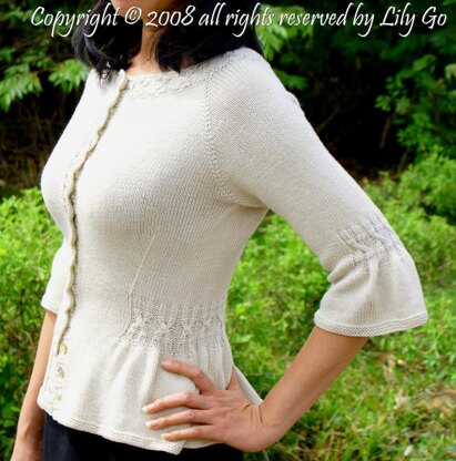 Simple Cable Cardigan Knitting Pattern