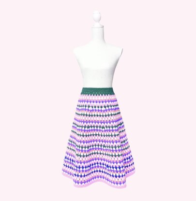 Granny Stripe A-Line Skirt