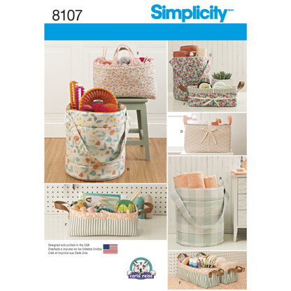 Simplicity Bucket, Basket & Tote Organizers 8107 - Sewing Pattern