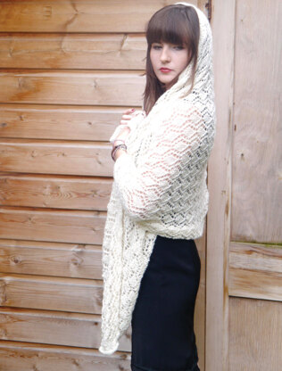 Stolen Kisses A Wedding Shawl in UK Alpaca Baby Alpaca Silk 4 Ply - Downloadable PDF