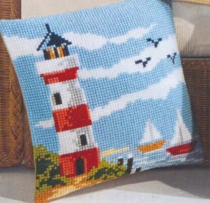 Vervaco Lighthouse Cushion Front Chunky Cross Stitch Kit - 40cm x 40cm