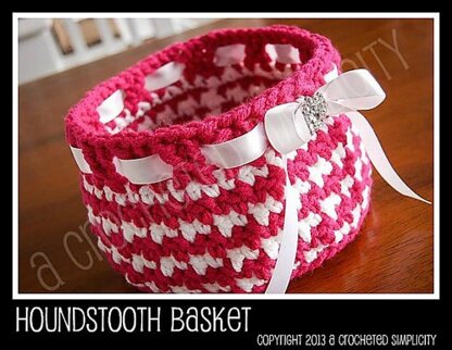 Houndstooth Basket for Easter or Everyday