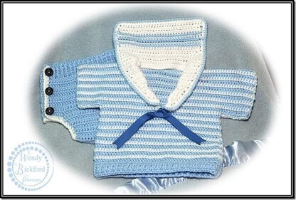 Ships Ahoy Sailor Diaper Cover & Shirt 12-110