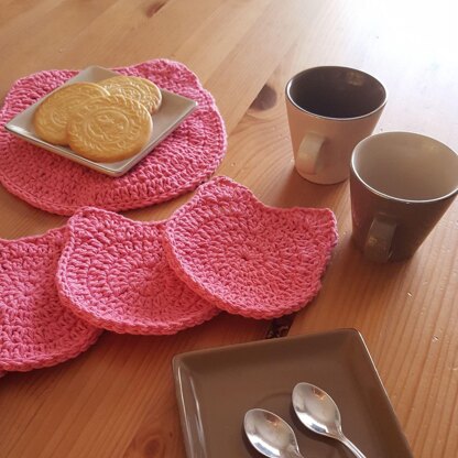 Cat Placemat and Coasters Set