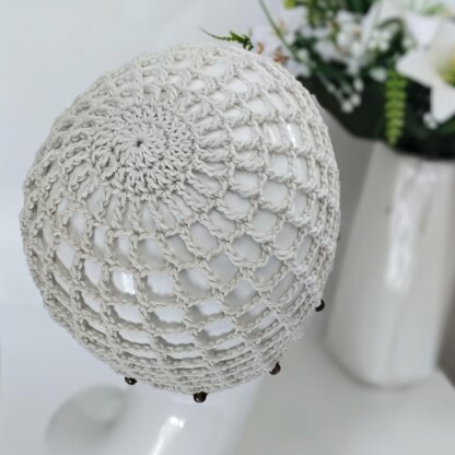 Beaded Net Mesh Beach Hat