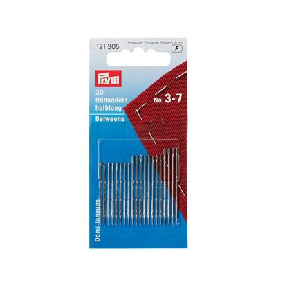 Prym Hand Sewing Needles Betw. 3-7 ass. Silver Col