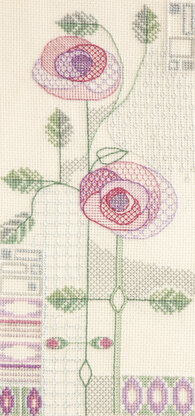 Derwentwater Designs Morning Rose Cross Stitch Kit - 13cm x 27.5cm