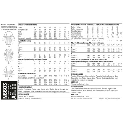 New Look N6603 Misses' Mini Dress, Tunic and Top 6603 - Paper Pattern, Size 8-10-12-14-16-18-20