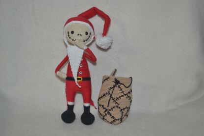 Jack Skellington Santa doll