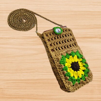 Crochet phone bag with pocket Pattern
