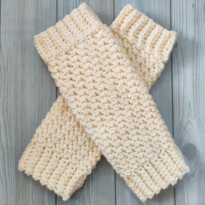 White Winter Leg Warmers