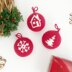 Christmas bauble crochet pattern amigurumi Christmas tree ornament