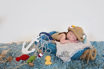 Newborn Fisherman Outfit Crochet pattern by AMK Crochet