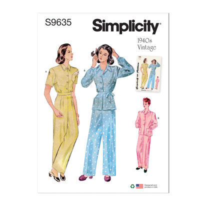 Simplicity Misses' Vintage Lounge Top and Pants S9635 - Sewing Pattern