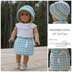 Houndstooth 18" Doll Cloche, Top & Skirt