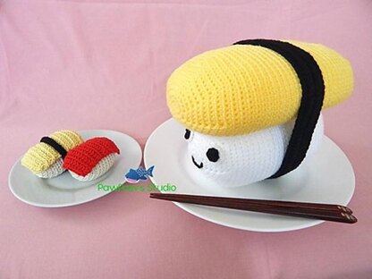 Amigurumi Jumbo Sushi Tamago/egg Pattern No.16