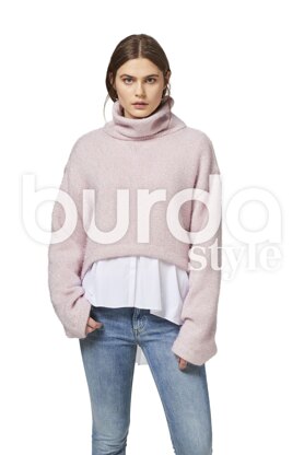 Burda Style Pattern B6476 Women's Pullover Collared Top