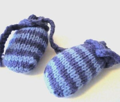 Easy Baby Stripe Mittens