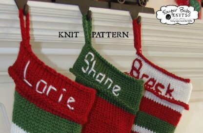 Personalized Knit Christmas Stocking