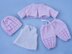 Pink dream outfit knitting flat for 18 in doll