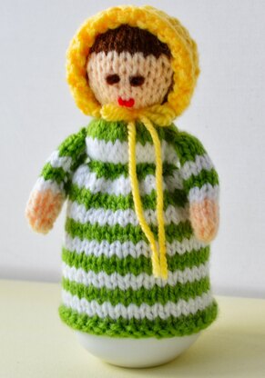 Victorian Doll Egg Cosy Knitting Pattern - Doll Knitting Pattern