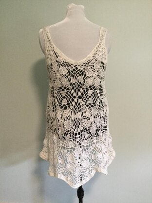 Floral Lace Tunic Tank Top