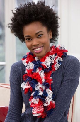 Patriotic Ruffles in Red Heart Boutique Sashay - LW4211