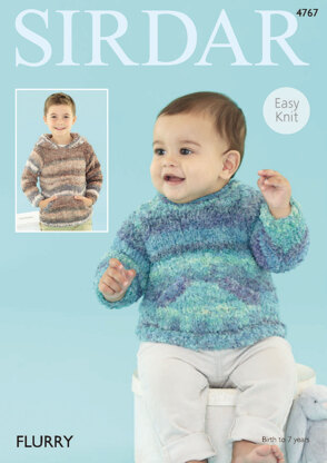 Hooded and Round Neck Sweaters in Sirdar Flurry - 4767 - Leaflet