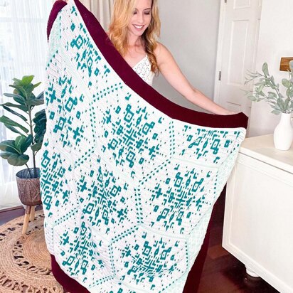 Snowflake Hexagon Mosaic Blanket