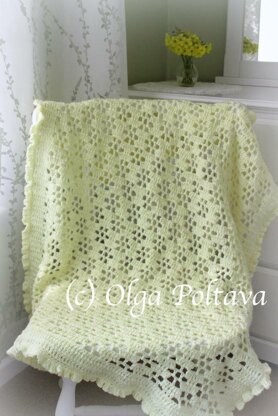 Buttercups Baby Lace Blanket