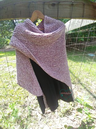 Easy Beginner Knit Shawl - Soft as Velvet