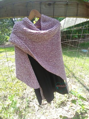 Easy Beginner Knit Shawl - Soft as Velvet Knitting pattern by Lena M ...