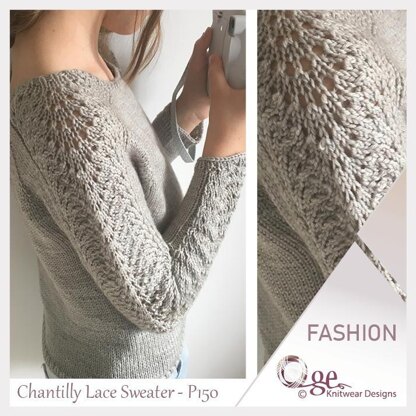 OGE Knitwear Designs P150 Chantilly Lace Sweater PDF at WEBS