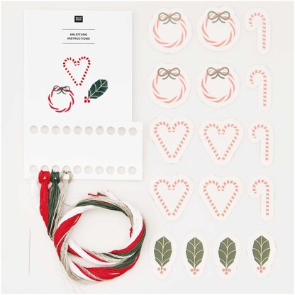 Rico Stick and Stitch Candy Canes Embroidery Kit