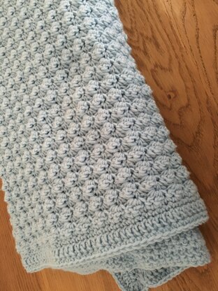 Gingham Granny Square Baby Blanket pattern by Deborah O'Leary