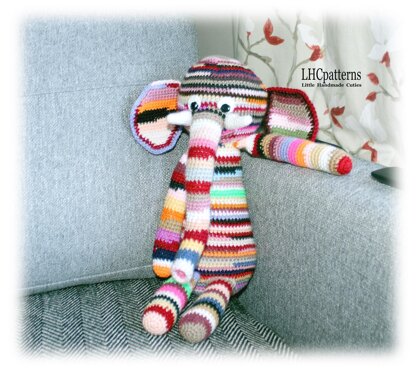 Scrap Yarn Elephant Crochet Pattern