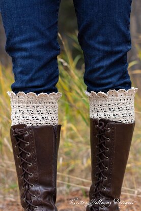 Pumpkin Spice Vintage Lace Boot Cuffs