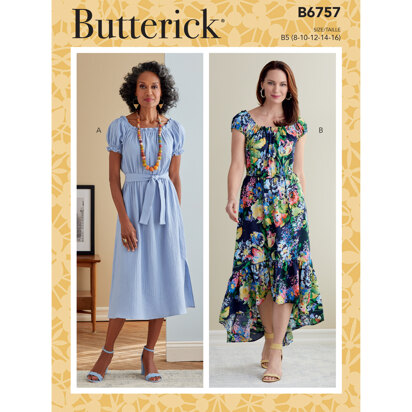 Butterick Kleid für Damen B6757 - Schnittmuster