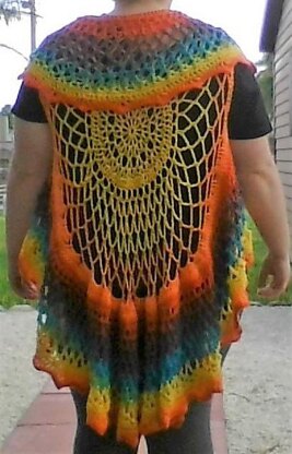 Suncatcher Circle Vest Crochet pattern by Carley Duffey