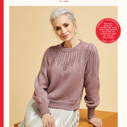 Lace Yoke Sweater in Sirdar No.1 - 10667 - Downloadable PDF