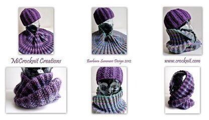 KNIT HAT and SCARF "RIBS"