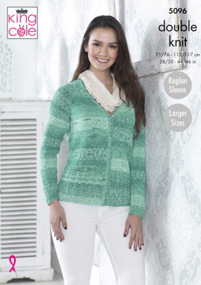 Cardigan & Sweater in King Cole Vogue DK - 5096pdf - Downloadable PDF