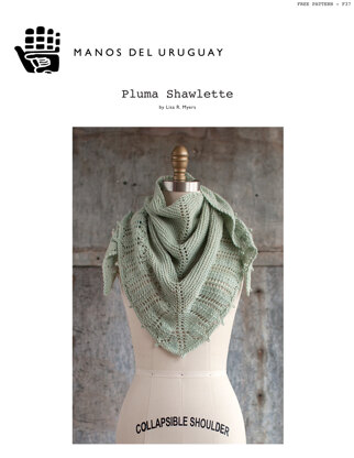 Pluma Shawlette in Manos del Uruguay Silk Blend Fino